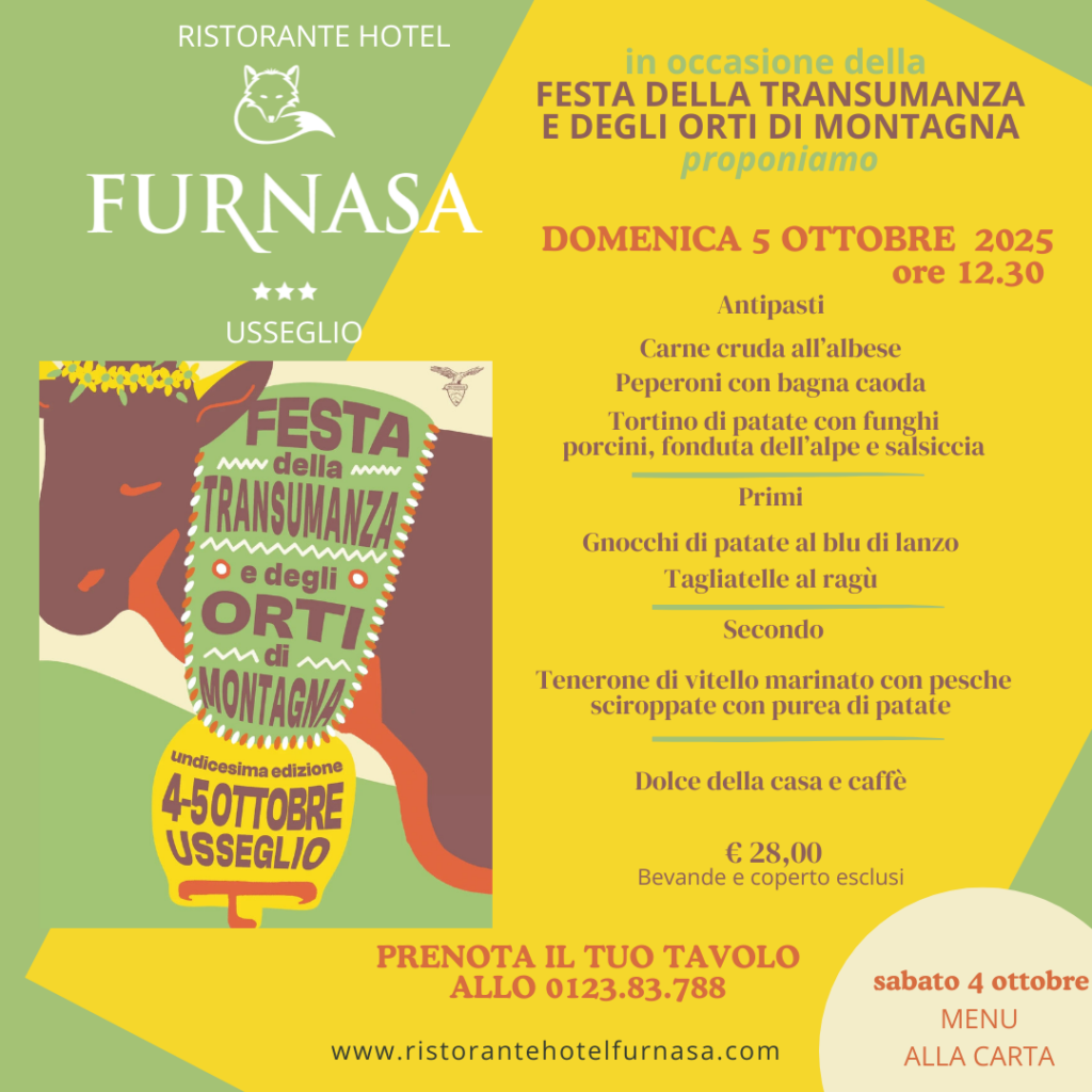 menu festa della transumanza 5 ottobre 2025